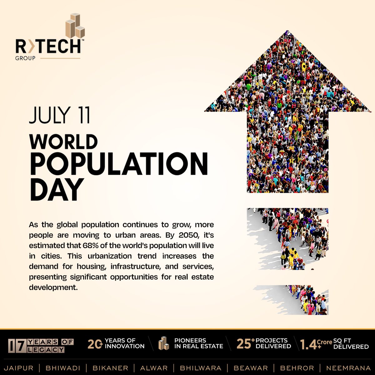 rtech_group's tweet photo. Building masterpieces for a growing world 🌍This Population Day, let's envision a future where everyone has a place to call home and enjoy moments.
#Rtechgroup #WorldPopulationDay #home #population #worldday https://t.co/OEwi7I5l58