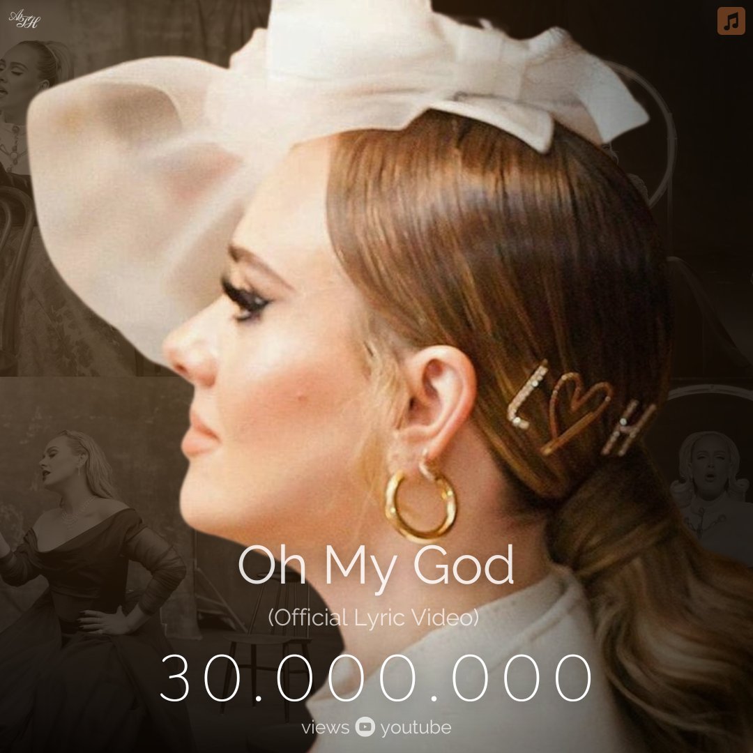AdeleThailand1's tweet photo. Oh My God มียอดวิวถึง 30ล้านวิวส์แล้วใน YouTube นับเป็นวิดีโอที่มียอดวิวมากที่สุดอันดับที่ 22 ของ Adele

#adele #adelethailand #adelethaiupdate #อเดลไทยอัปเดต #ohmygod #adele30 #spotify https://t.co/SsJ0pJ4yJX