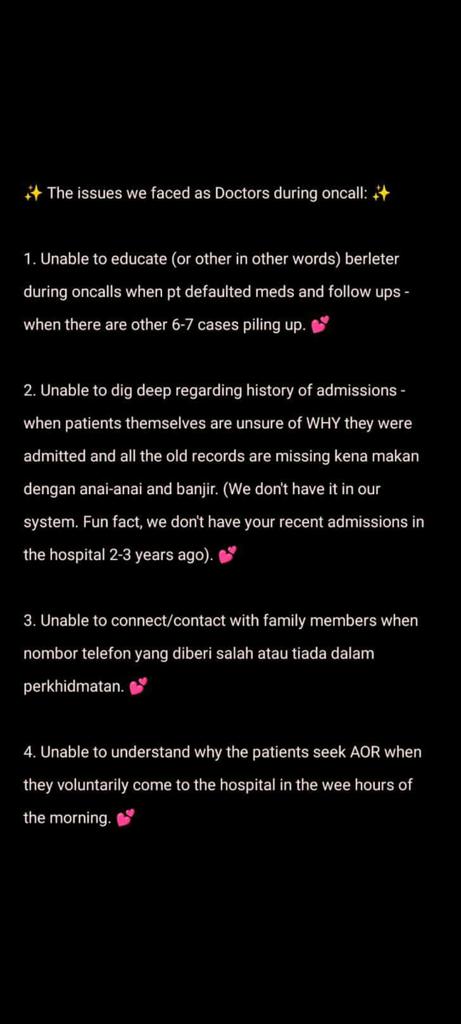 _khairil_'s tweet photo. Luahan seorang medical officer oncall

-From one of my colleague https://t.co/JazhaZzNld