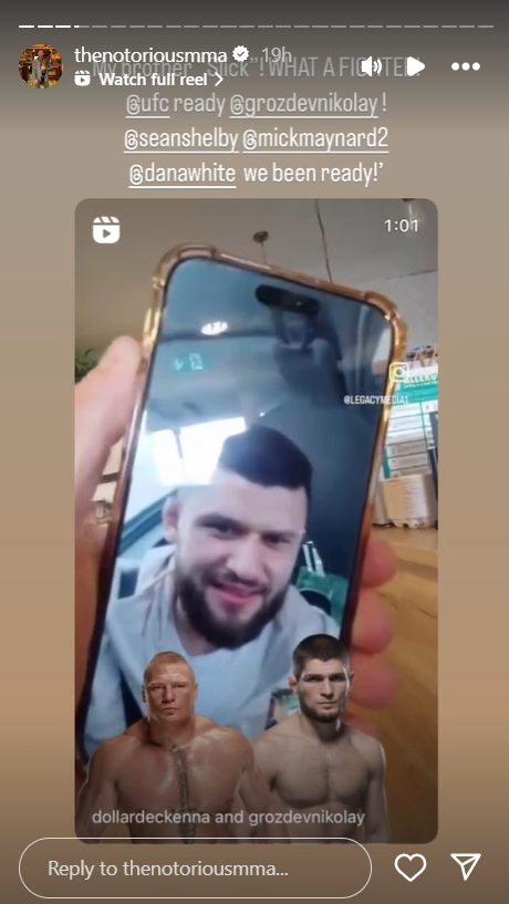 the_ufcguy's tweet photo. @TheNotoriousMMA suggests @danawhite and other UFC authorities to sign @NikolayGrozdev https://t.co/8vvwlr4mfb