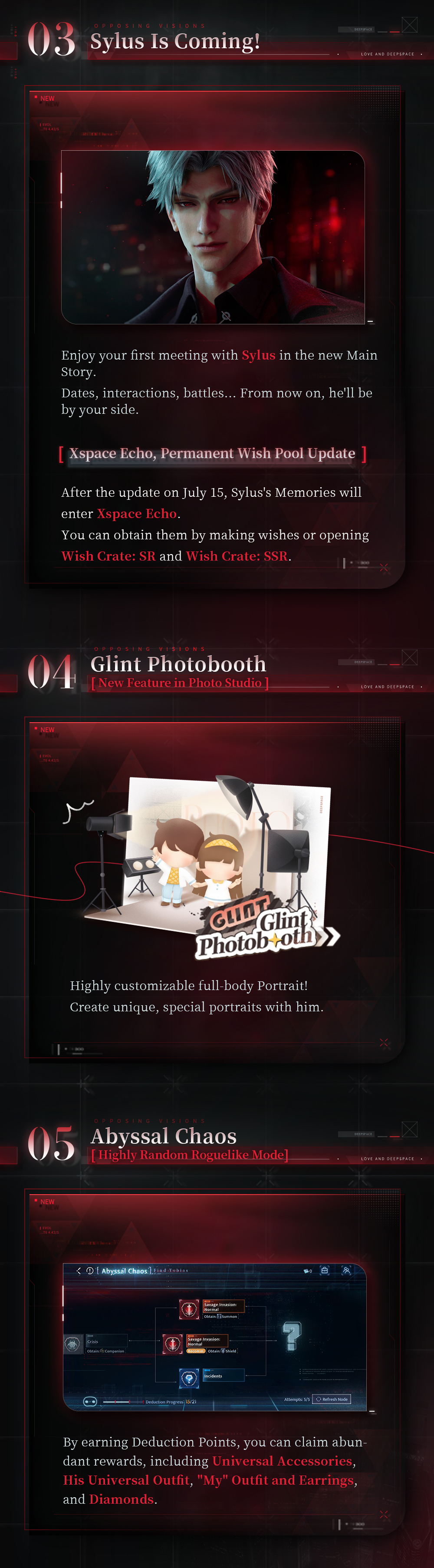 Love and Deepspace on X: “Love and Deepspace Ver. 2.0 Opposing 