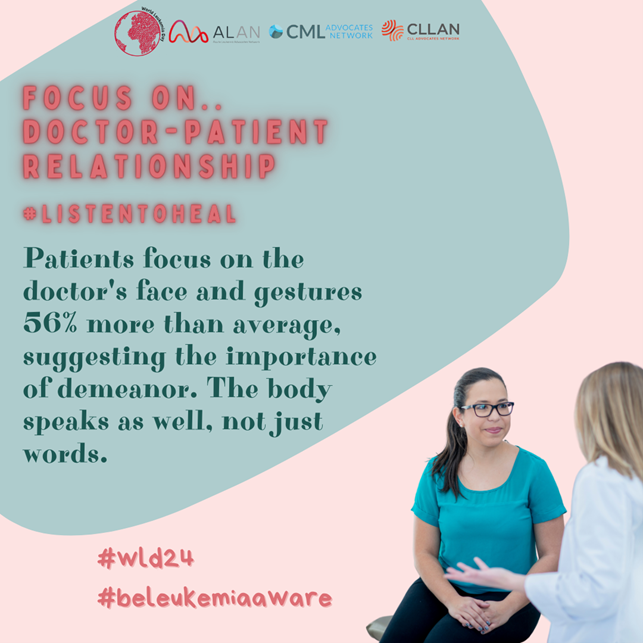 AcuteLeuk's tweet photo. Facial expressions and eye contact are very important for establishing a trustful relationship between patient and physician
#BeLeukemiaAware #WLD24 #WorldLeukemiaDay #yourenotalone #Leukemia #PatientAdvocacy #Alan #BeAware #ListenToHeal #FocusOn #Doctor #patients https://t.co/5Fuw4xWN1A