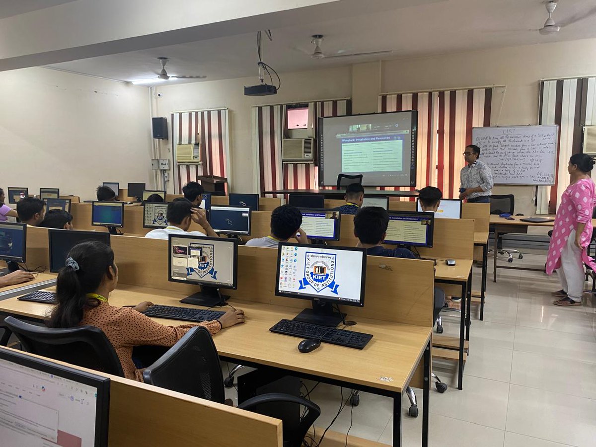 Kiet_edu's tweet image. CSE Dept. held a virtual workshop on "#WIRESHARK" on June 28, led by Mr. Naveen Garg, a CyberSecurity SRE.
#kiet_group_of_institutions #KIETGZB #kietengineeringcollege #KIET #AKTU #AICTE #TopEngineeringColleges #BestEngineeringCollege #DelhiNCR #CyberSecurity #WIRESHARK