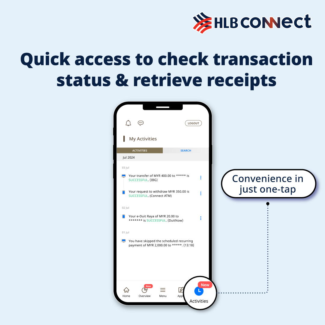 Say hello to the new face of HLB Connect App! Update or download today for an enhanced banking experience.

Learn more @ hlb.com.my/connect

Your digital bank plus much more.