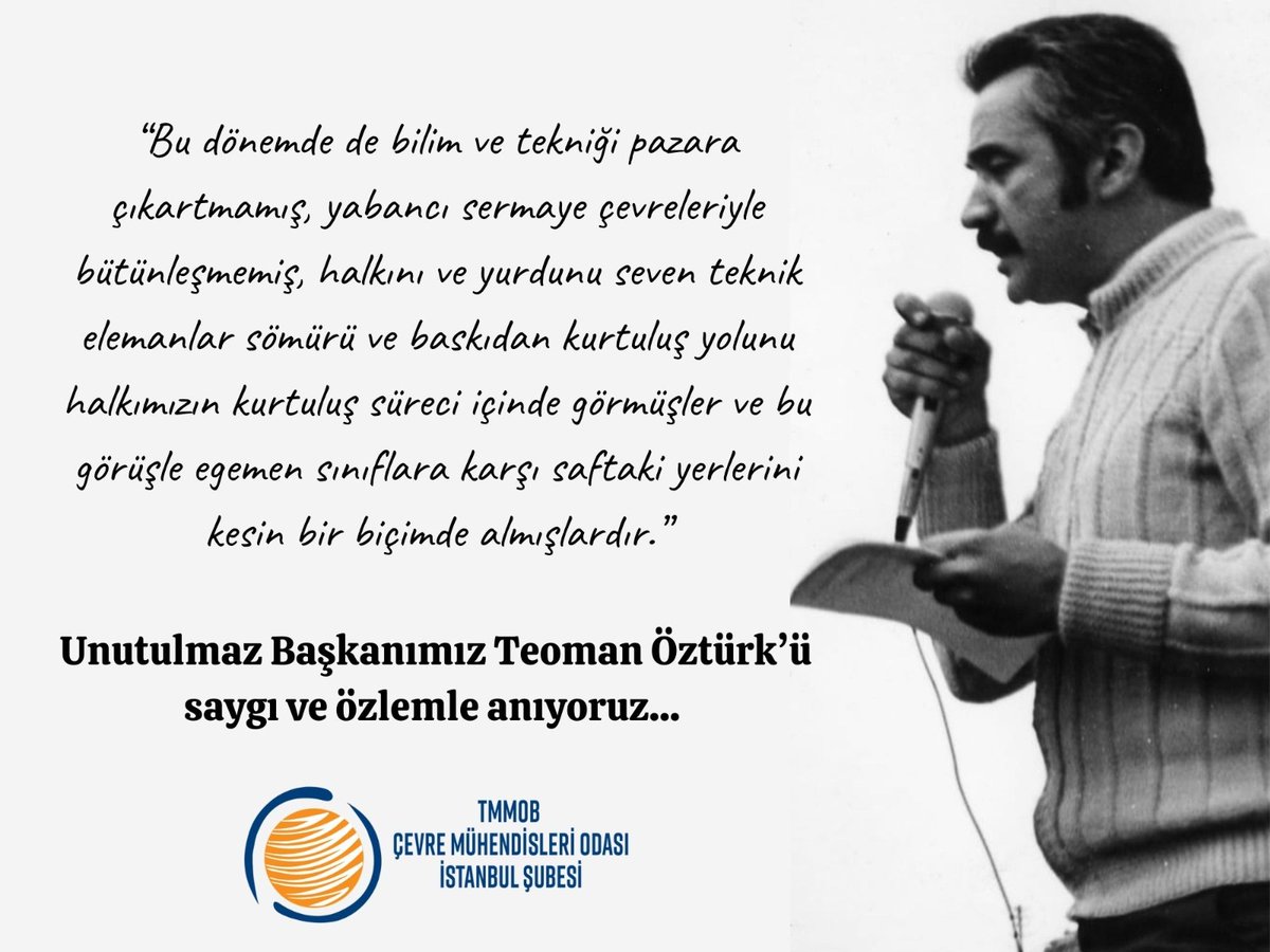 Aramızdan ayrılışının 30. yıl dönümünde Unutulmaz Başkanımız Teoman Öztürk'ü saygı ve özlemle anıyoruz.