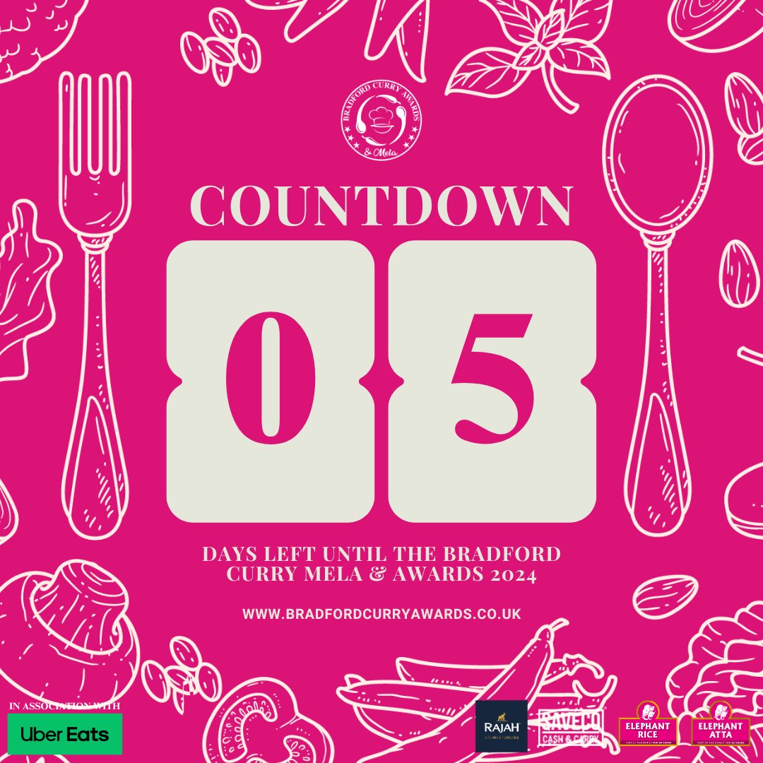 5 days until the #BradfordCurryMela! Join us for a weekend of culture and cuisine! 🎶 #BCAM2024
