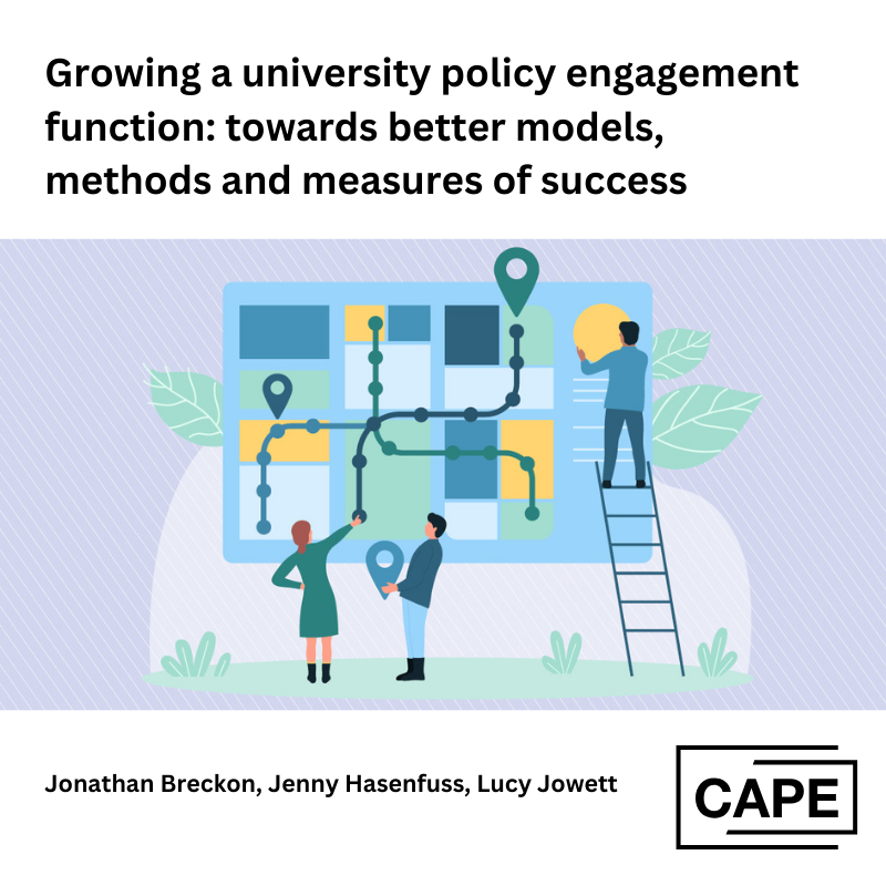 <a href="/CAPE_acuk/">CAPE</a> have published a new report! "Growing a university policy engagement function: towards better models, methods and measures of success".  

Learn how to build a more sustained, strategy and university-wide approach to policy engagement. ⬇️

bit.ly/university-pol……