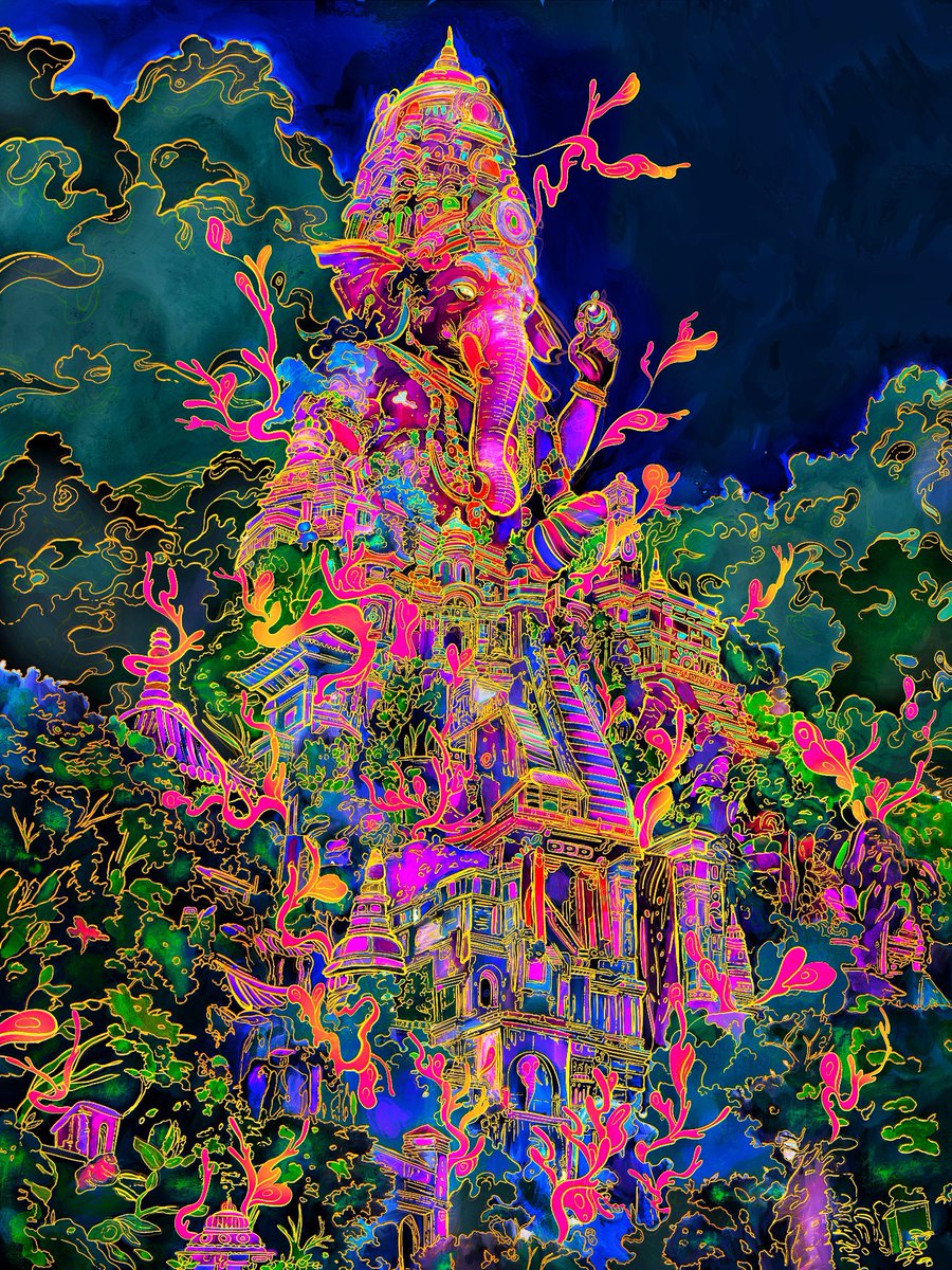 Dear friends, really excited to share my new artwork ‘Ekadanta’ ⚡💜

Thank you so much! 🐘