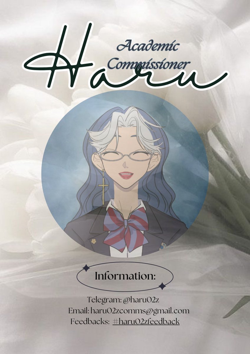 comms_haru02's tweet photo. Welcome to Haru's space. Join her as she shares her 
 knowledge.

Check the attached document for more info. Haru's services are for everyone, near and far.

t. lf commissioner client https://t.co/Rc5G4Fnfre
