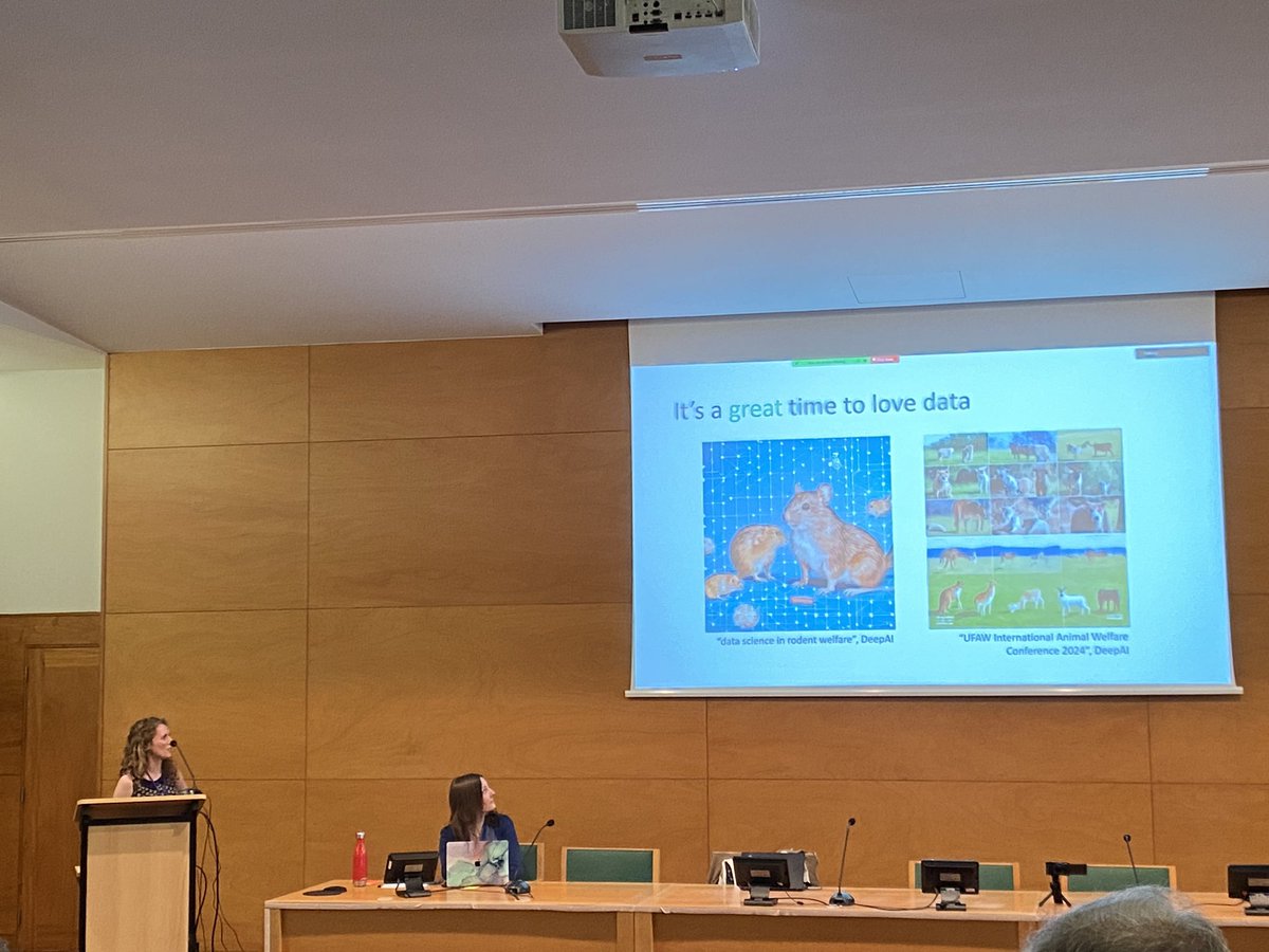 Vikki Neville telling us about « Small animals, BIG data » Great to hear from a data lover #UFAW2024