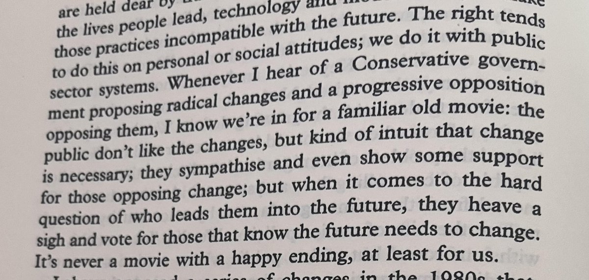 stephenkb's tweet photo. The political dynamics around 'No! Labour can't possibly continue the same approach we had fallen into by the end of our time in government in a haphazard way in prisons' are reminding me of Blair's foreword to the Unfinished Revolution. https://t.co/8H5CGIa8AM