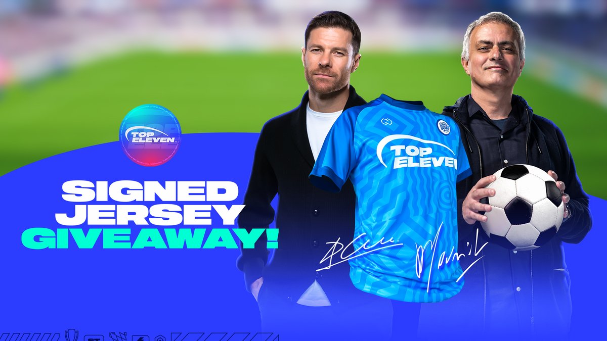 topeleven's tweet image. Want a signed jersey from José Mourinho or Xabi Alonso? Now&apos;s your chance to win it! 🤩  

Follow @topeleven, like &amp;amp; repost this post to enter our #giveaway. One lucky winner will receive a jersey with the signature from José Mourinho or Xabi Alonso! 

Entries close on the 14th…