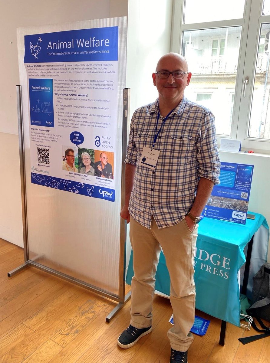 Want to learn more about our open access, peer-reviewed, international #animalwelfarescience journal?

Managing Editor of the Animal Welfare journal, Steve Weddell, is at the conference to answer all your questions. Stop by for a quick chat!

#UFAW2024