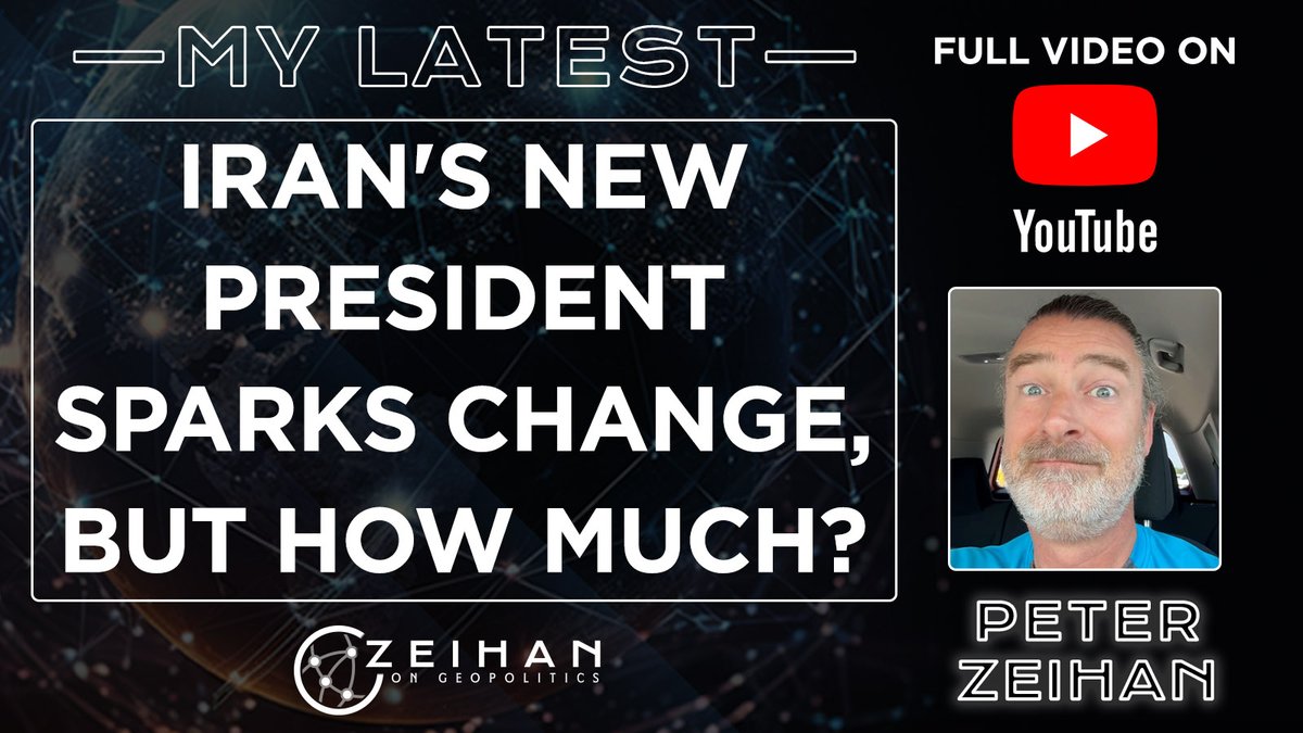 PeterZeihan's tweet photo. Next up on our list of important elections around the globe is the Iranian presidential elections. We'll be looking at Iran's new President-elect, Masoud Pezeshkian, and what his victory might mean for the country.

Full Newsletter: https://t.co/MCxPXHO4dO https://t.co/e9dYUk5AOO