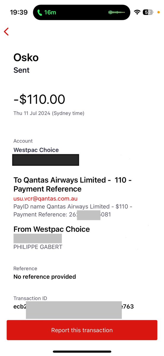 GabertPhilippe's tweet photo. Hey @Qantas, I tried to upgrade my seat and I paid for it (see screenshot), but the upgrade failed…. So you have received the money but the transaction did not go through… I can’t submit a complaint form as the website tells me to call your number… help, I want my money back ! https://t.co/acr6bd6DnZ