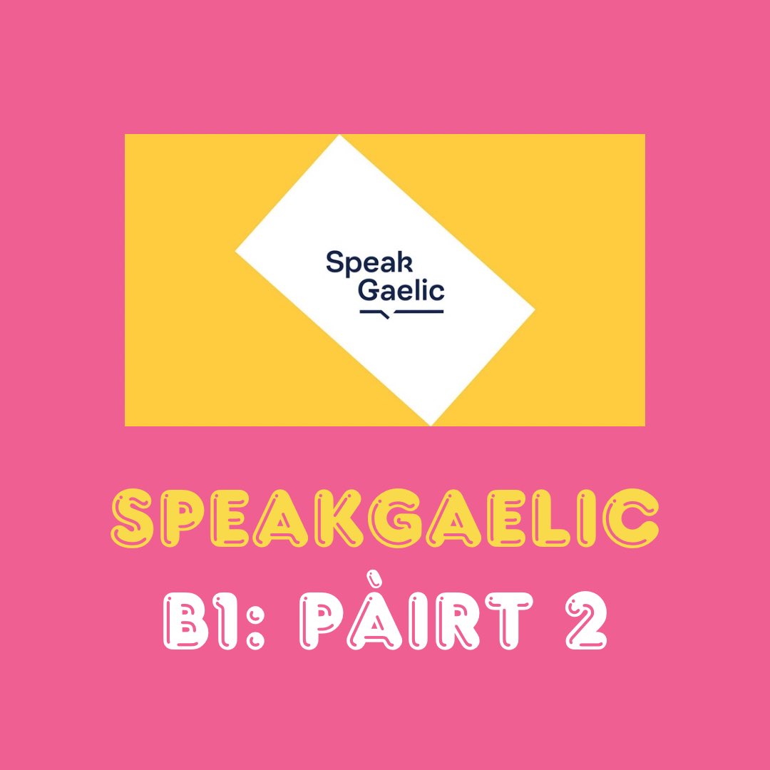 ✨ <a href="/SpeakGaelic/">SpeakGaelic</a> B1: Part 2 ✨ 

📆 August 6th 2024 - March 2025.

🗓️ 26 week course.

👨‍🏫 ~50 hours of class time.

💷 £345 (including 10% discount) - just £7/hr.

📧 Get in touch if you’re interested.

#Gaelic #Gàidhlig #SpeakGaelic #LearnGaelic #GaelicWithAlasdair