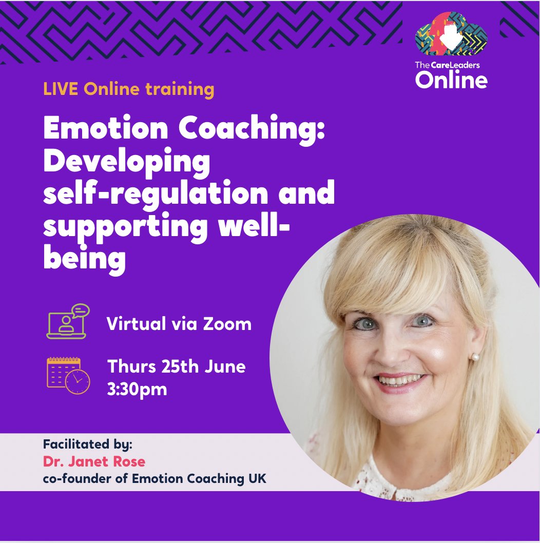 Building resilience through Emotion Coaching. Join us on July 25th at 3:30 pm with Dr. Janet Rose. 🌟

thecareleadersonline.com/course/live-se…

#Resilience #LiveDiscussion