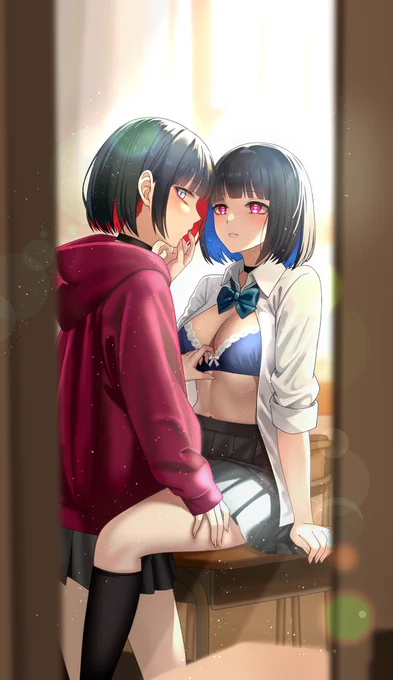 放課後、「デキてる」って噂な双子ちゃんたち#オリジナル #創作百合 