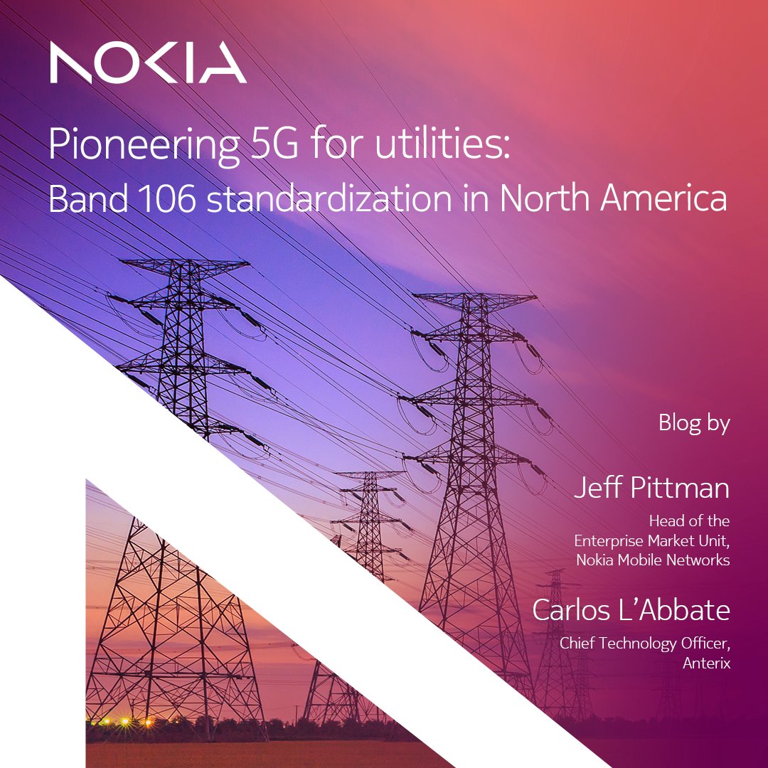 nokiaindustries's tweet photo. Nokia, collaborating with @Anterix_Inc, has enabled the first successful data call using Band 106, marking a significant step toward addressing the challenges of adopting 5G technology in private wireless networks for the utility industry.

Read more: https://t.co/kXncyp8JK7 https://t.co/gtJ9p7W7l7