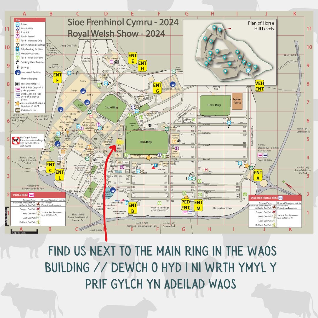 Byddwn yn mynychu’r Sioe Frenhinol Cymru, galwch i mewn i’n hadeilad ac ymunwch â ni am sgwrs☕️ 

We will be attending the Royal Welsh Show, please pop into our building and join us for a chat☕️
