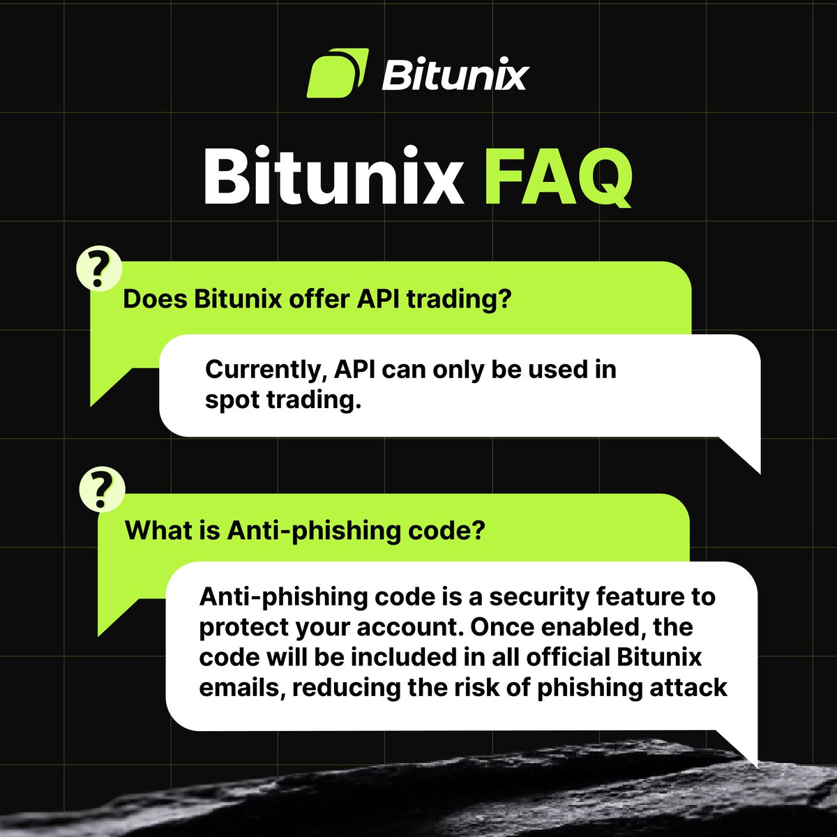 BitunixOfficial's tweet photo. Curious about #Bitunix?
We got you! Our FAQ section has all the answers you want to know π
#BitunixFAQ #API #CryptoDerivatives #Crypto https://t.co/iYPQgonOdS