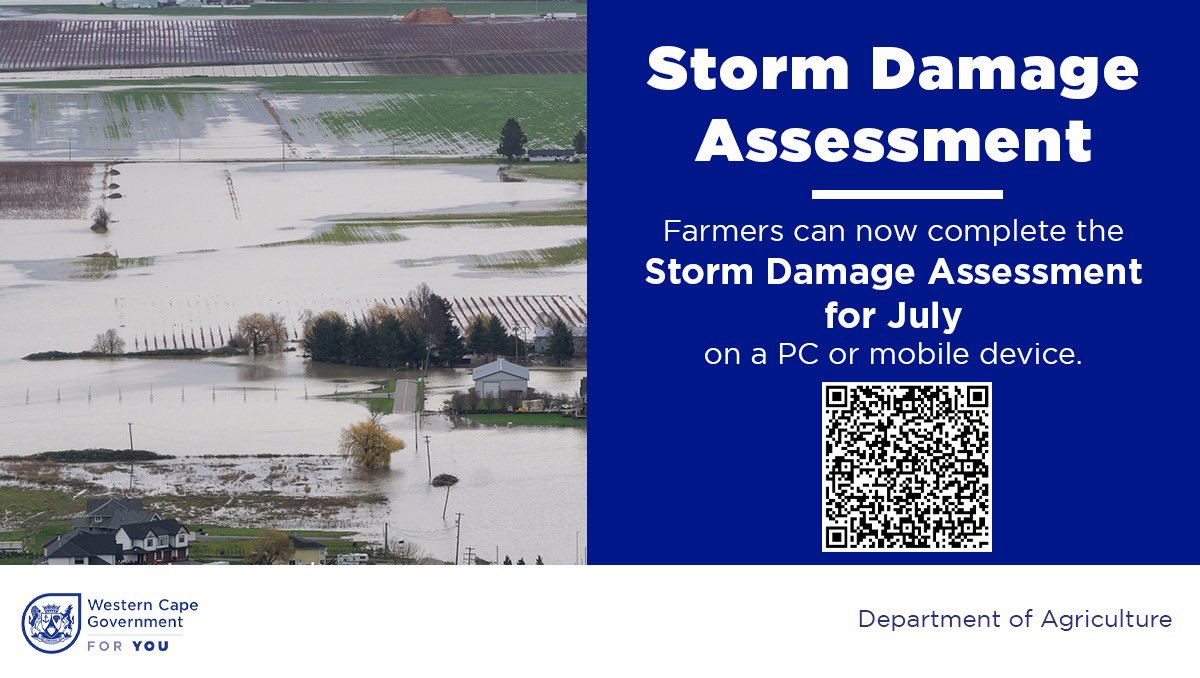 [IMPORTANT ANNOUNCEMENT📢]  Farmers can now complete the Storm Damage Assessment for July on a PC or mobile device. 🌧️💧

Link and QR code below ⬇️
rb.gy/8m9nof

#ForTheLoveOfAgriculture🌱