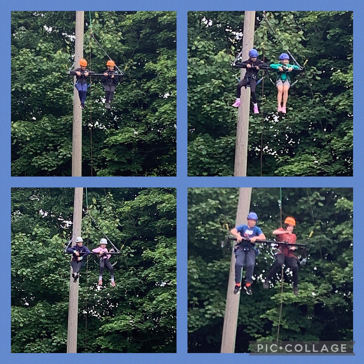 MrMacklin3's tweet photo. What a fantastic start to the day for Ridge group @Hollymountbury they have been testing their nerve on the giant swing and showing off their balancing skills on crate challenge #keepgoingeveryone https://t.co/QKni03auQy