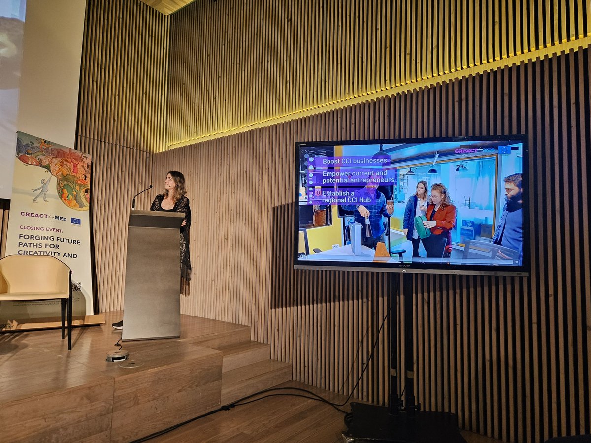 Creative Mediterranean - CREACT4MED Project (@creact4med) on Twitter photo The #CREACT4MED24 session “Impacts, Achievements and Lessons Learned” opens with an introduction by Maria Ruiz <a href="/creact4med/">Creative Mediterranean - CREACT4MED Project</a> Coordinator & <a href="/EMEAorg/">Euro-Mediterranean Economists Association - EMEA</a> Senior Project Officer, the explanation of <a href="/sarafascetti/">Sara Fascetti</a>'s drawing on CCI ecosystem and the CREACT4MED Institutional Video The #CREACT4MED24 session “Impacts, Achievements and Lessons Learned” opens with an introduction by Maria Ruiz <a href="/creact4med/">Creative Mediterranean - CREACT4MED Project</a> Coordinator & <a href="/EMEAorg/">Euro-Mediterranean Economists Association - EMEA</a> Senior Project Officer, the explanation of <a href="/sarafascetti/">Sara Fascetti</a>'s drawing on CCI ecosystem and the CREACT4MED Institutional Video