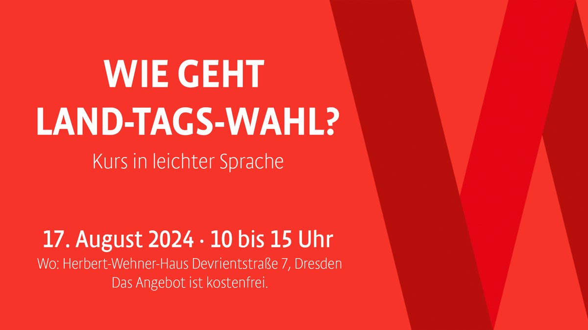 Am 01. September 2024 wird in #Sachsen ein neuer Landtag gewählt. Was der Landtag macht · Warum wir ihn wählen · Wie die Wahl-Benachrichtigung aussieht · Wie man per Brief wählt · Und was am Wahl-Tag passiert lernt ihr in unserem Kurs. Anmeldung unter t1p.de/c63u2