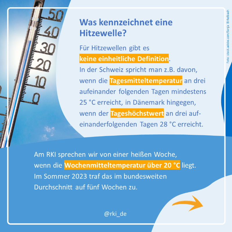 rki_de's tweet photo. 🆕 Wochenbericht zur hitzebedingten Mortalität
🔗 https://t.co/vGNYT7KYTe
Auch in diesem Sommer informiert das #RKI wöchentlich über die Auswirkungen der #Hitze auf die Sterblichkeit in 🇩🇪.
Was ist Hitze? Was ist eine Hitzewelle? Worauf sollte man achten? #wasisteigentlich ⬇️