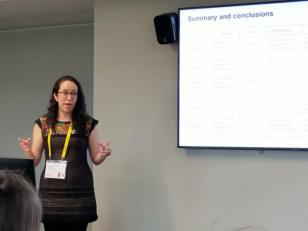 Dr Silke Fricke (@frickesilke) on Twitter photo <a href="/CeciZunigaM/">Dr Cecilia Zuniga-Montanez</a> presenting our <a href="/ICICLES_project/">ICICLES</a> language findings from the 1st project year <a href="/cls_2024/">CLS 2024</a> #CLS2024 <a href="/ccrane74/">Claudine Bowyer-Crane</a> <a href="/HCS_Sheffield/">Human Communication Sciences | Sheffield</a> <a href="/EducationSheff/">Education@Sheffield</a> <a href="/CeciZunigaM/">Dr Cecilia Zuniga-Montanez</a> presenting our <a href="/ICICLES_project/">ICICLES</a> language findings from the 1st project year <a href="/cls_2024/">CLS 2024</a> #CLS2024 <a href="/ccrane74/">Claudine Bowyer-Crane</a> <a href="/HCS_Sheffield/">Human Communication Sciences | Sheffield</a> <a href="/EducationSheff/">Education@Sheffield</a>