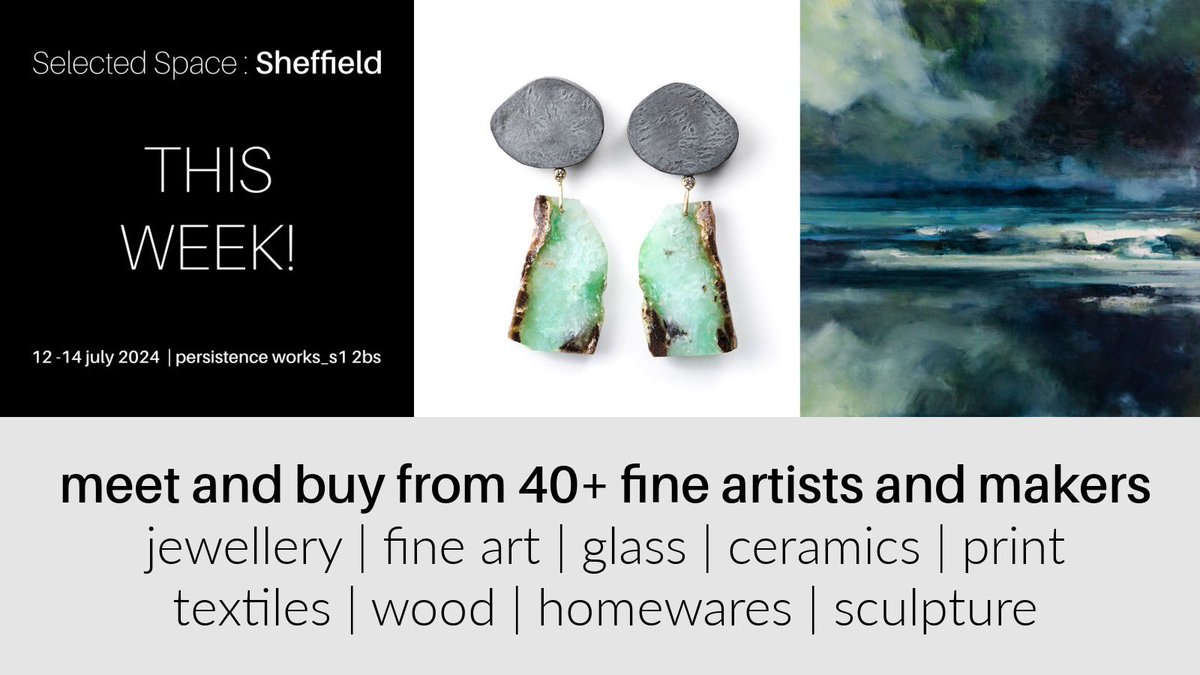 ‼️ A chance for our subscribers to WIN £50 to spend <a href="/SelectedSpace/">Selected Space</a> + 3 x VIP tickets for 4 people.
➡️ If you aren’t on our mailing list then signup via our website to enter the prize draw - [deadline noon Fri 12 July].
-
‼️ FINE ART + CONTEMPORARY CRAFT
🌐 selectedspace.co.uk