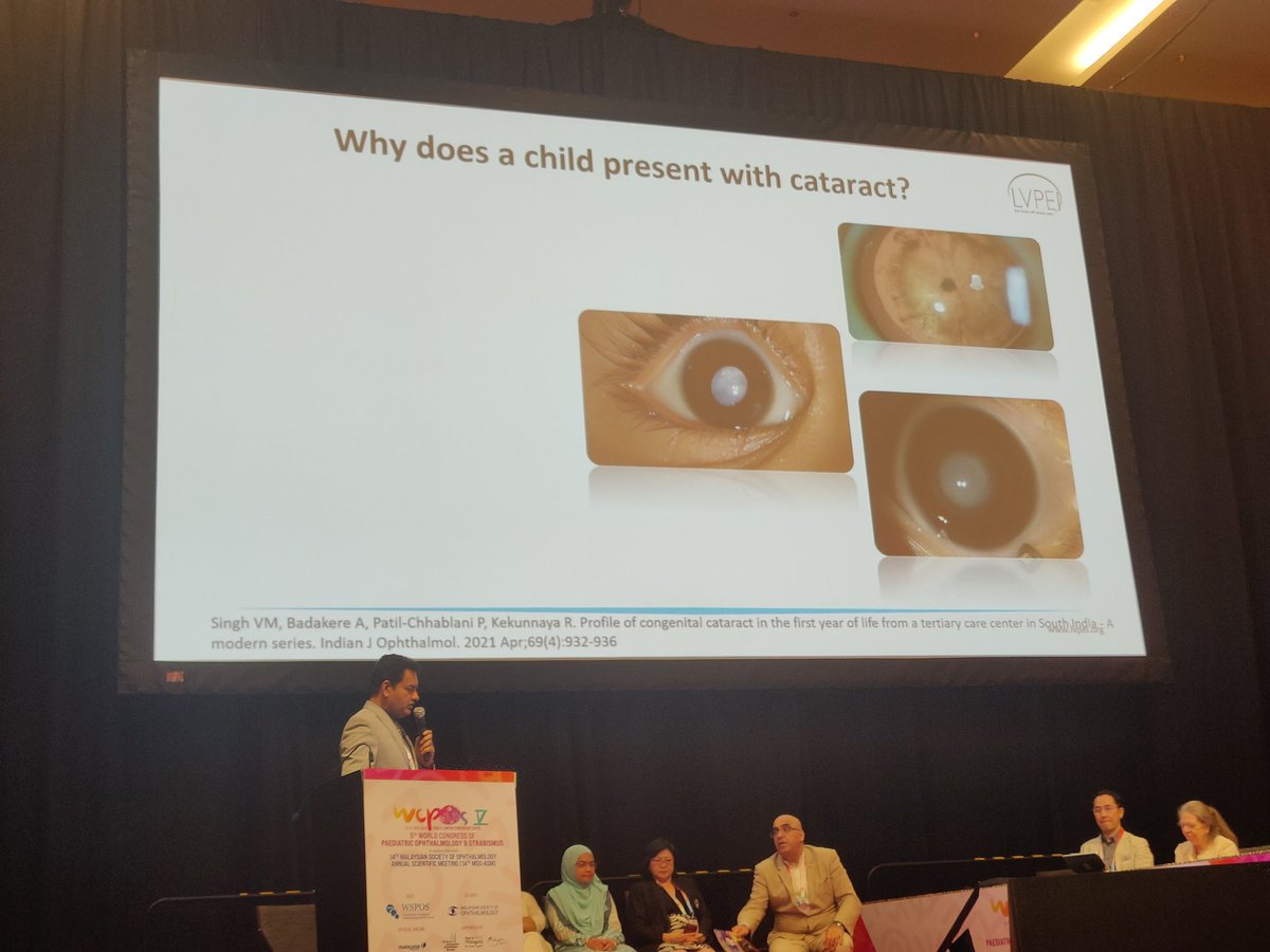 WSPOS's tweet image. Joint symposium by MSO and WSPOS on pediatric cataract. Live now with a fantastic panel Prof Ken Nischal, @Rameshkekunnaya, Marie Tassignon and Yee Fong Chong.
#wcposV #wcpos2024 #wspos