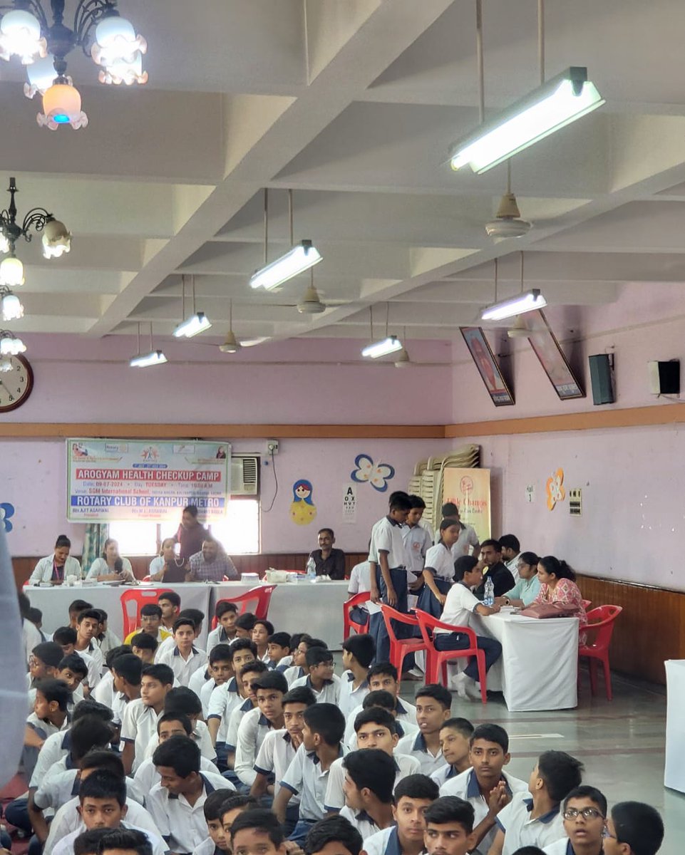 Rotary3110's tweet photo. Glimpses from #Arogyam, Mega Health Check-Up Camp organised by Rotary Club of Kanpur Metro at SGM International School, Indiranagar. Stay tuned for more updates of the Arogyam camps across #RotaryDistrict3110.

 #rotary https://t.co/TqQFjbLTFa