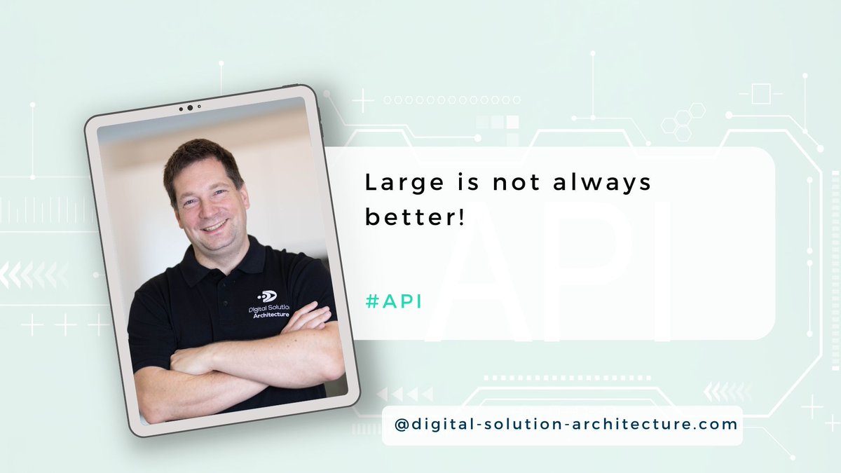 DigSolArch's tweet photo. 🔷 Large is not always better! 🔷 
APIs involve remote calls, so network latency and capacity matter. Use pagination, request bundles, wish lists, and conditional requests to optimize performance.
How do you optimize client requests and payload size?
❗Tomorrow: New Video Release https://t.co/rse2eV83t6