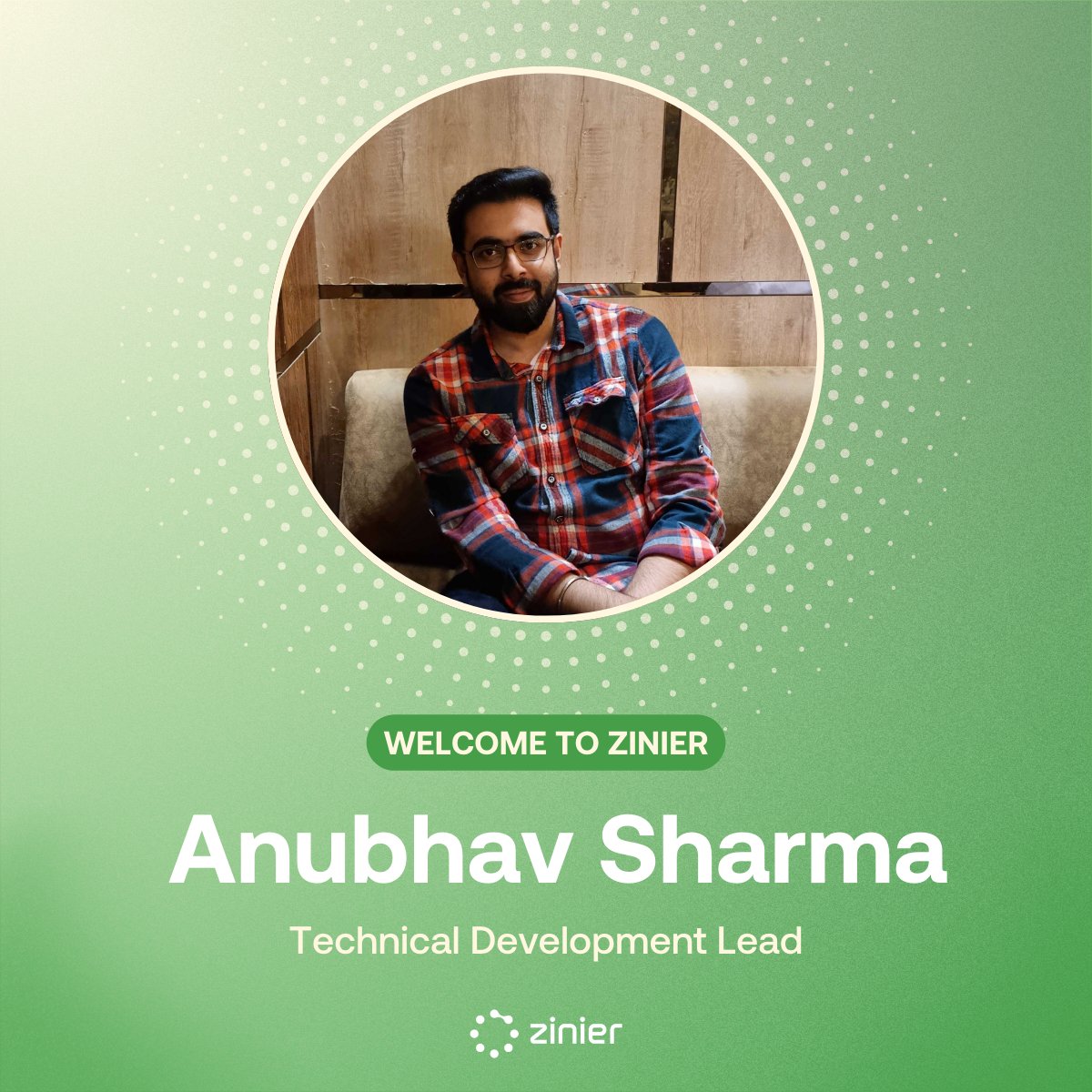 We are excited to welcome back Anubhav Sharma, our new Technical Development Lead, joining our Solutions Team. We are thrilled to have you onboard. Get ready for an exciting journey with endless opportunities.  Welcome to Zinier! 

#Zinier #Zinitiated