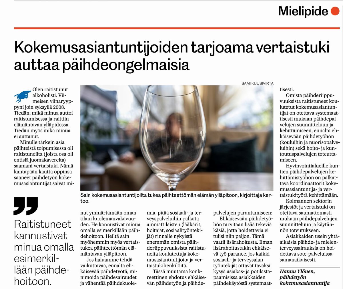 Pohdittavaa #sote  päättäjille. Puhun kokemuksesta. Join liikaa alkoholia. Tuli #päihderiippuvuus. Sitten tuli oma halu raitistua - nyt raittiina yli 15v. #Alkoholismi on kuolemanvakava sairaus, mutta siitä voi toipua! Jos juot liikaa, älä jää yksin. Toivoa on - ja apua löytyy!