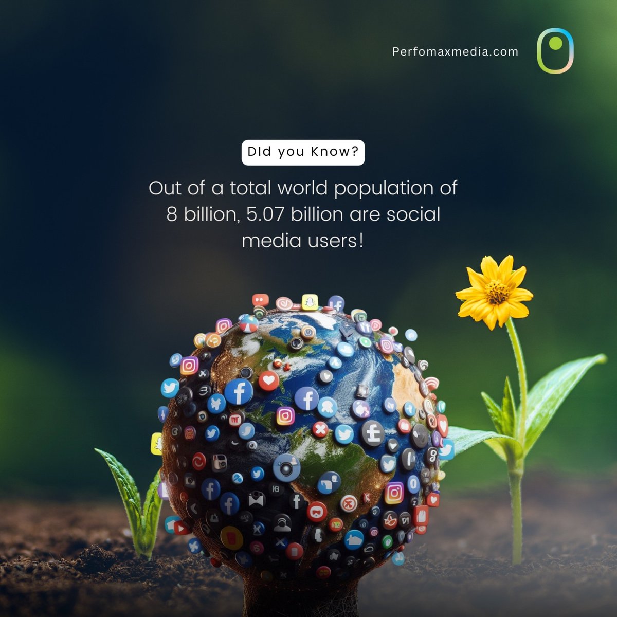 PerfomaxMedia's tweet photo. 🌍 Celebrating #WorldPopulationDay with a mind-blowing fact: Of the 8 billion people on Earth, a whopping 5.07 billion are plugged into social media! 📱🌐 Let's harness the power of connectivity to bridge gaps, foster understanding, and build a brighter future together. https://t.co/1fmslkR5w3