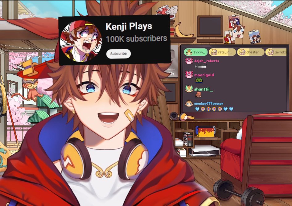 SunKenjiVT's tweet photo. WE HIT 100K ON THE GAMING CHANNEL!!! OOWWEEE! THANK YOUUU! ❤️ https://t.co/XO1ySAGs9A