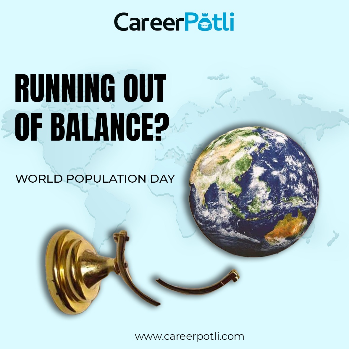 careerpotli's tweet photo. As our world grows, so do the challenges. This World Population Day, let's think about how we can keep our planet in balance. Small actions can make a big difference! 

#CareerPotli #WorldPopulationDay #BalanceTheFuture #SustainableLiving #FutureLeaders https://t.co/FEMfKOb8ds