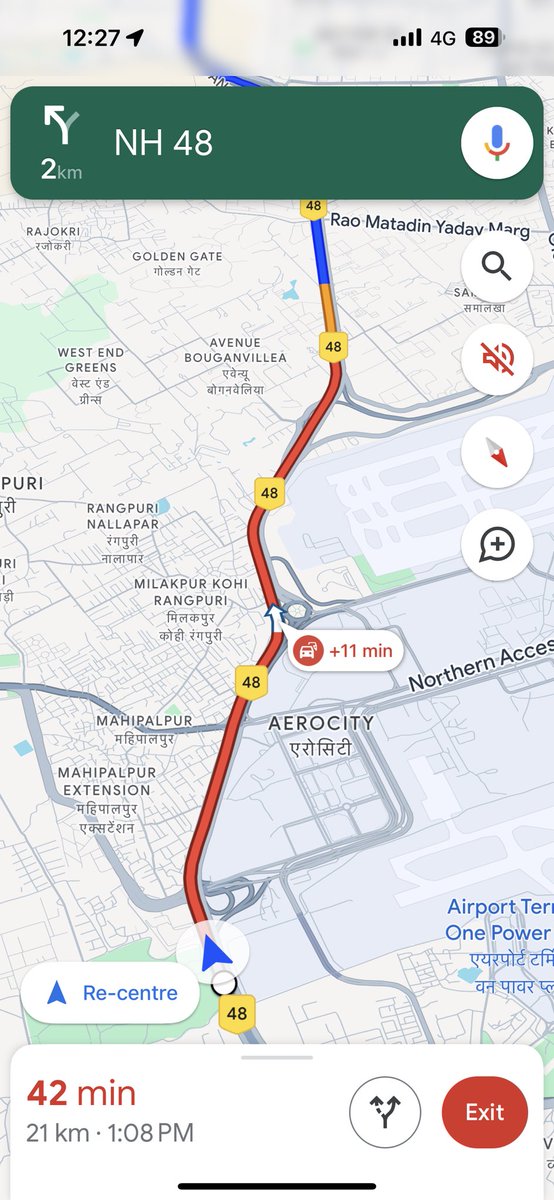 ShrutiMC's tweet photo. @dtptraffic 
Daily Traffic Jam NH48 Mahipalpur till Dwarka Expressway cut 10-15 mins
Cars going from right to left lane causing Jam
Multiple Signage needed for people to keep left for Dwarka Expressway
#urgent #attention needed https://t.co/mLoQX1MVVq