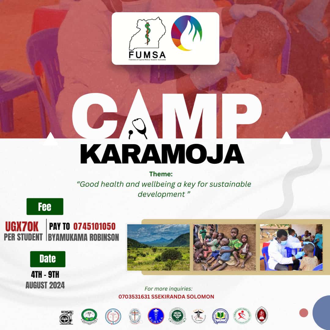 Parents, siblings, or partner to a medical student❓💫It's time for you to sit back and see some of the fruits of your labor come alive. 🥳Fumsa’s annual ‘give back to community ‘ program- the #FumsaMedicalCamp! 🎉This year, we shall be in #Karamoja doing the most! Don't miss! 👊