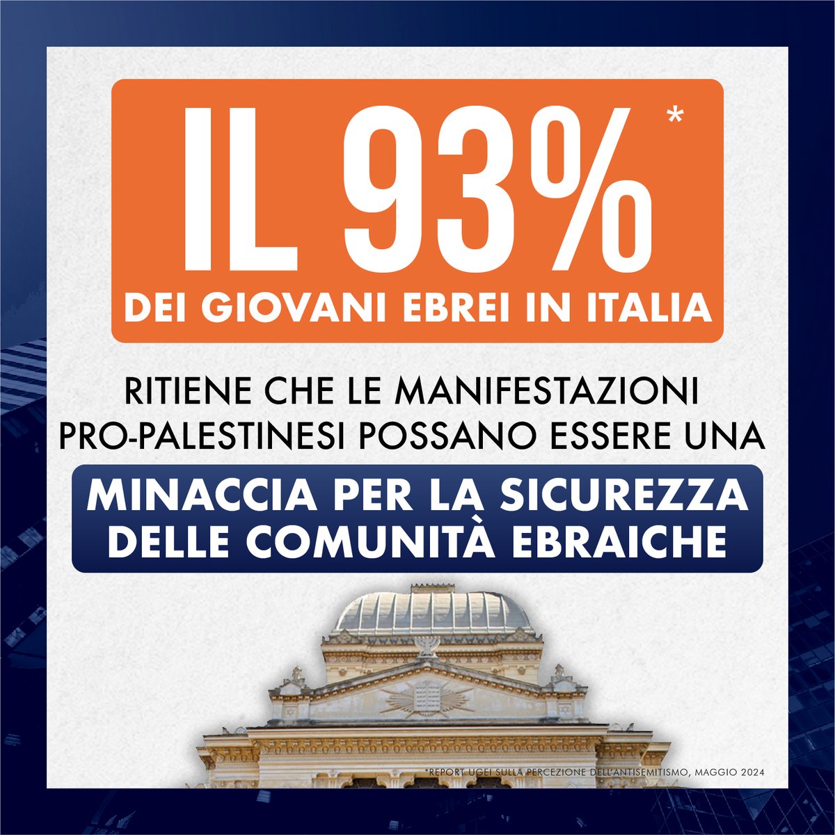 È urgente un impegno concreto e immediato da parte di tutti per combattere l’odio antisemita in ogni sua forma.

L'UGEI continuerà a lottare per i giovani ebrei affinché possano esprimere liberamente la propria identità.