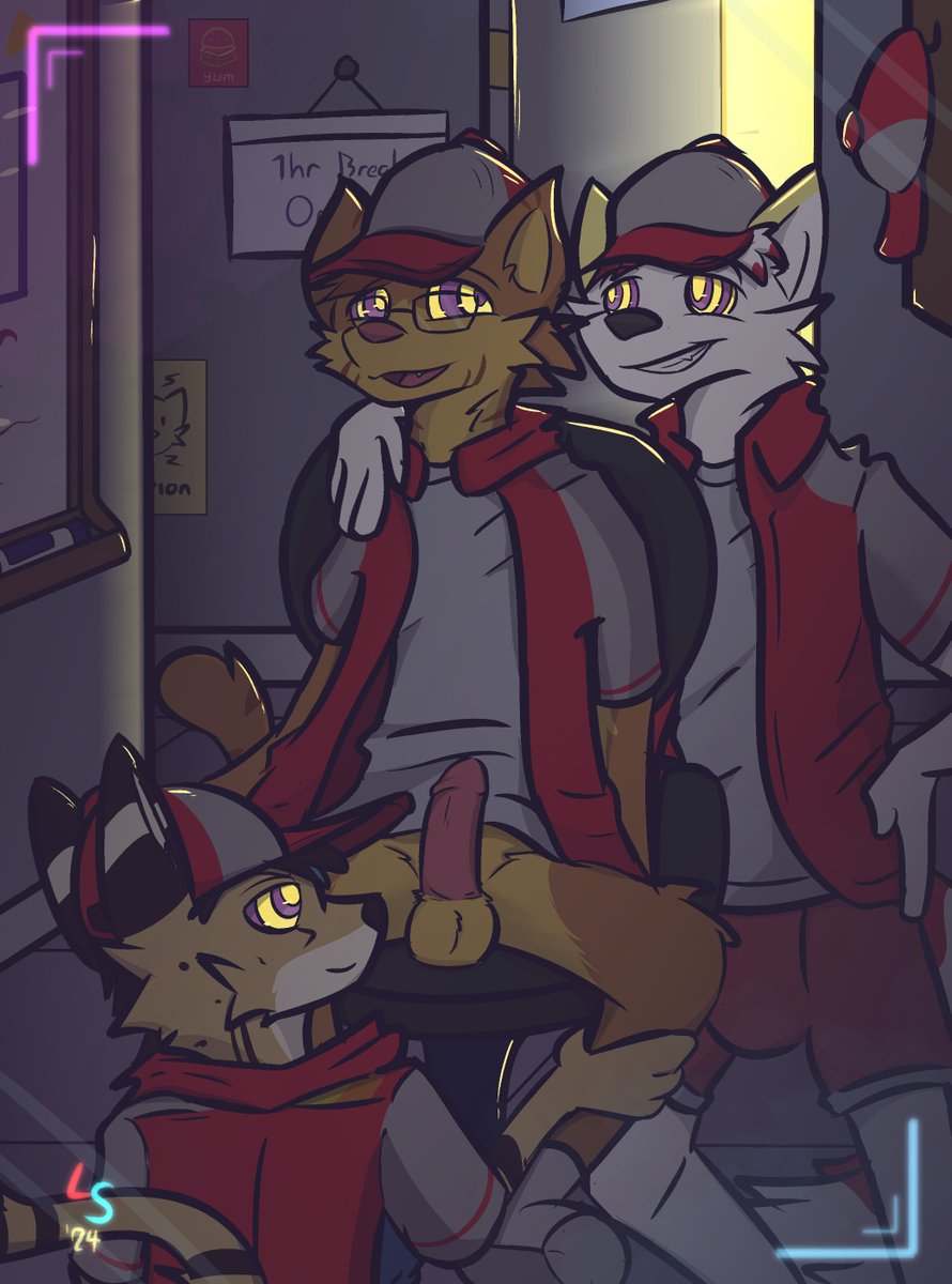 LavaNightly's tweet image. Thank you for your continued patronage!! As a gift, please accept this customary uniform, we're eager to have you on the next shift~ :3

Employees
🐱: @PotatoCatNSFW
🐱: @IroyOdnar
🐺: Me