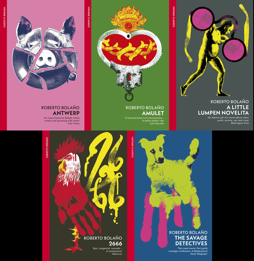 Unwise_Trousers's tweet photo. The forthcoming Vintage Classics editions of Roberto Bolaño's books are very handsome things: https://t.co/wCLJSgP3x4