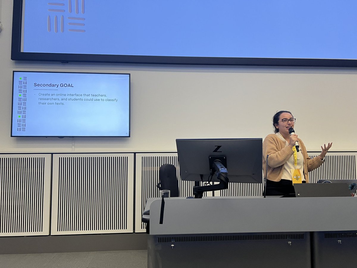 antlabjp's tweet photo. So much happening over the past two days. First, I had the honor of chairing four sessions at #TaLC2024 related to AI. Then, I had the pleasure of co-presenting a paper with @natalie_eloise on our @MLProfiler tool, now including a new cognates feature. #TaLC2024 was so much fun! https://t.co/rqbsdat2xF