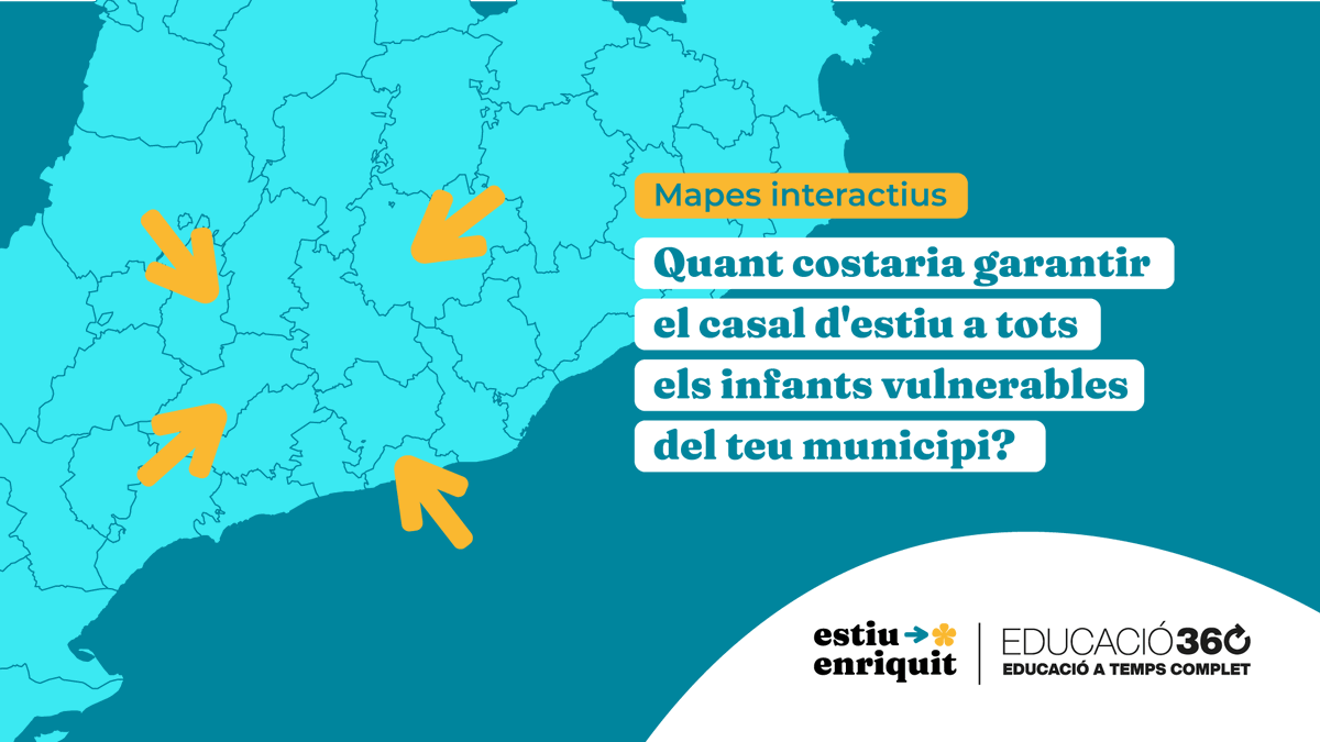 equitatorg's tweet photo. 📍 Mapes interactius: Quant costaria garantir el casal d'estiu a tots els infants vulnerables del teu municipi?

El preu és el principal obstacle a la participació en el lleure educatiu durant l'estiu per les famílies de nivell socioeconòmic més baix.

🔗 https://t.co/M5c1NpDdyV https://t.co/aD6IizNrfS
