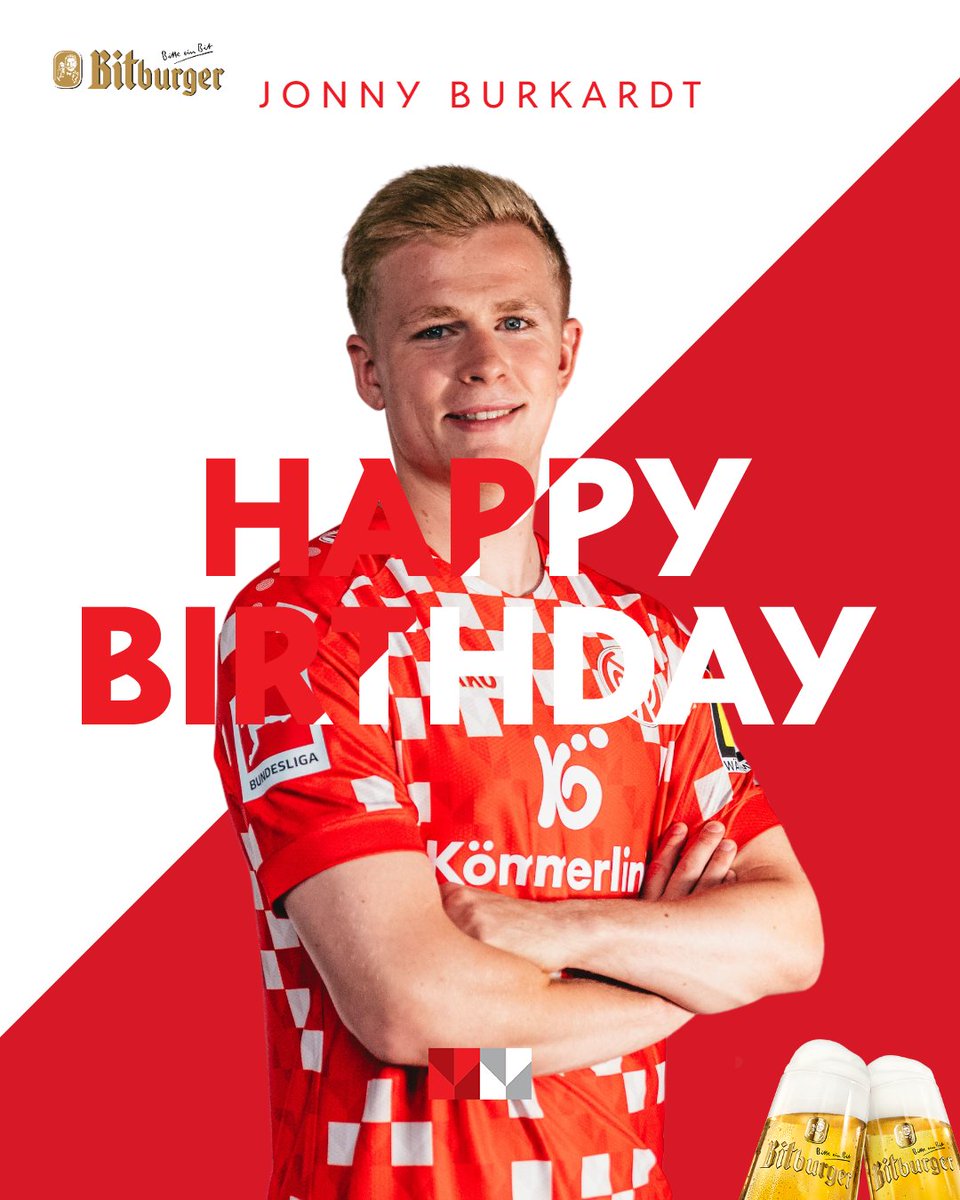 1FSVMainz05's tweet photo. Alles Gute zu deinem Geburtstag, Jonny! ❤️🤍

#Mainz05 #bitteinbit https://t.co/ZOf6DESko3