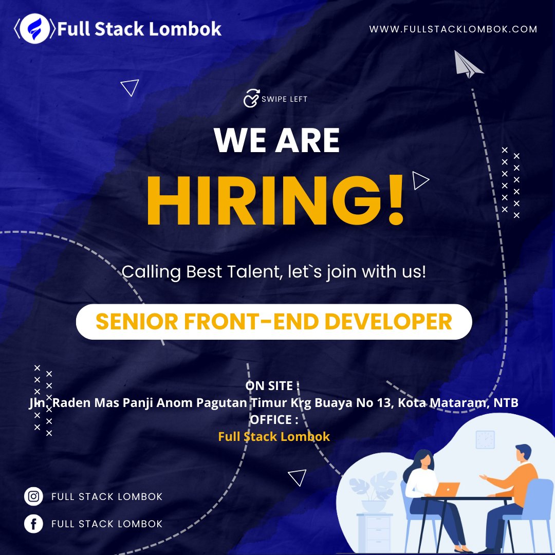 fullstacklomb0k's tweet image. Bergabunglah dengan Tim Kami sebagai Front End Developer! 🌟

Apakah Kamu seorang ahli dalam menciptakan antarmuka pengguna yang menakjubkan dan responsif? Jika ya, kami ingin Kamu menjadi bagian dari tim kami di Full Stack Lombok, Yuk Segera kirim Cv terbaik mu