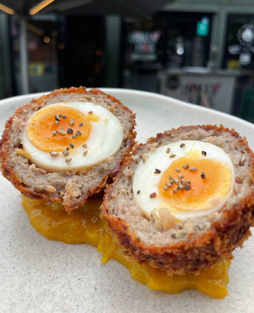 Fancy a little treat? 🙂‍↕️⁠
⁠
Our gooey traditional British Scotch Eggs are made in house, wrapped in our signature The Jolly Hog peppery sausage meat and fried with a crispy breadcrumb coating.⁠
⁠
Head to Wapping Wharf on the Bristol Harbourside to find us! ⁠